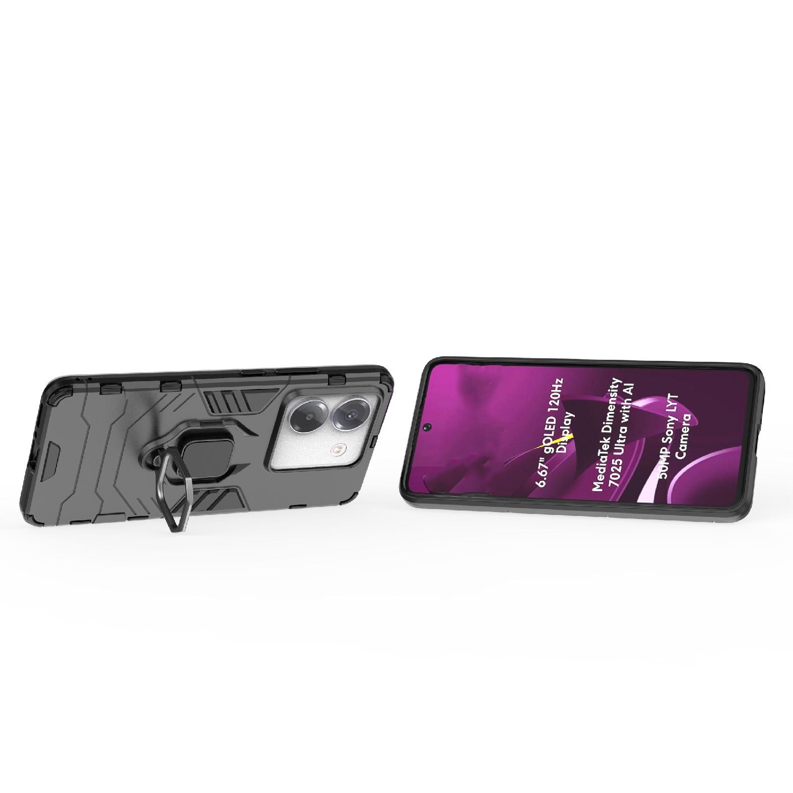 Forcell Xiaomi Poco M7 Pro 5G Ring Holder Θήκη Σκληρή - Black