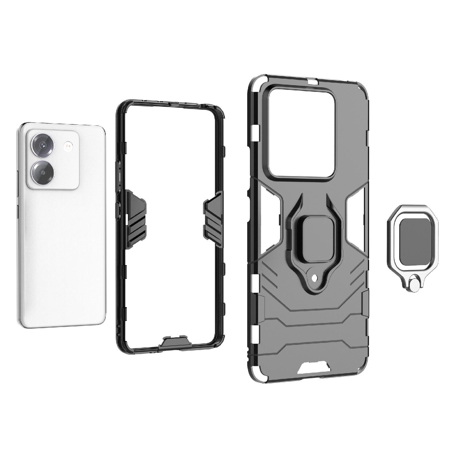 Forcell Xiaomi Poco M7 Pro 5G Ring Holder Θήκη Σκληρή - Black