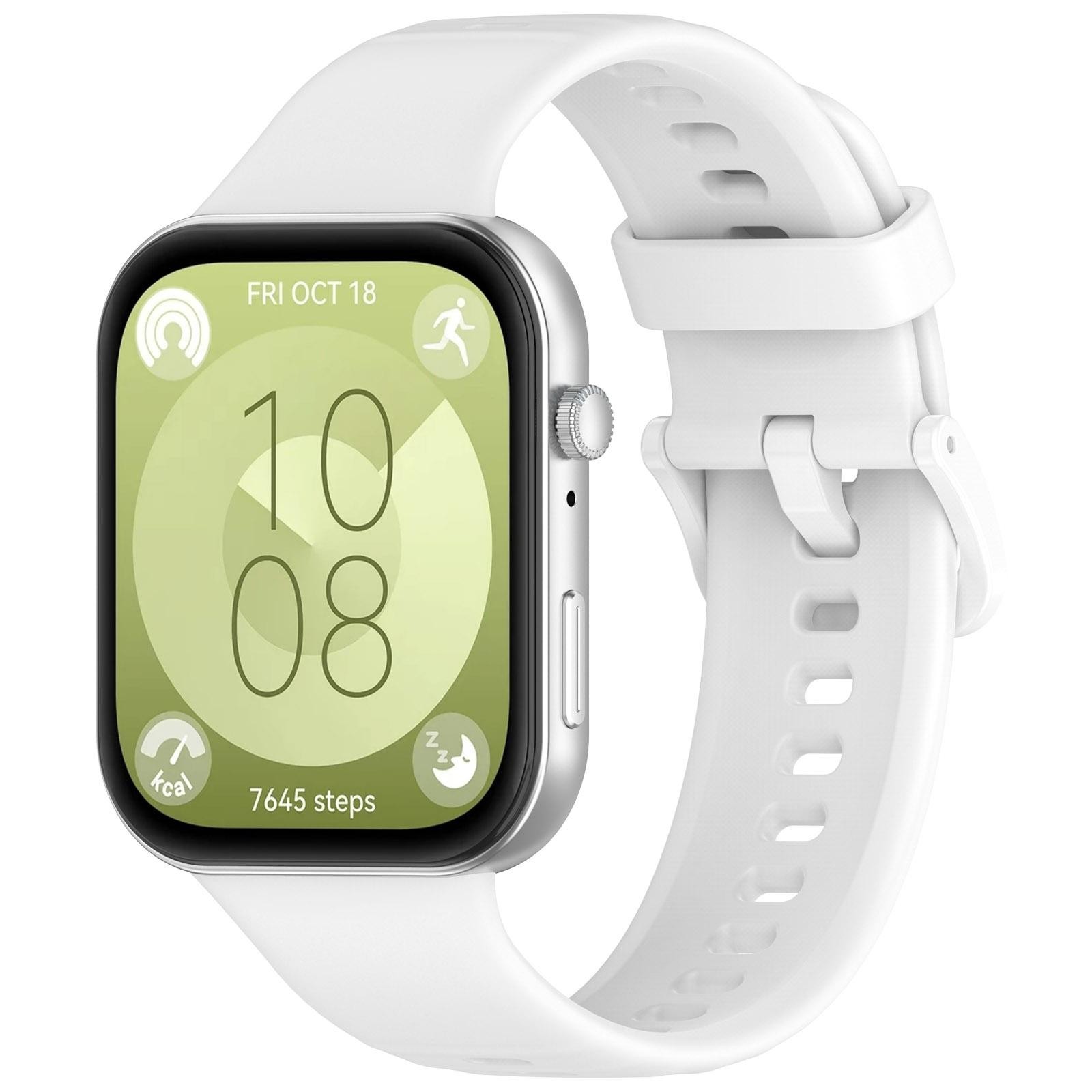 Λουράκι Huawei Watch Fit 3 / 4 / 4 Pro Silicone Solid Color - White