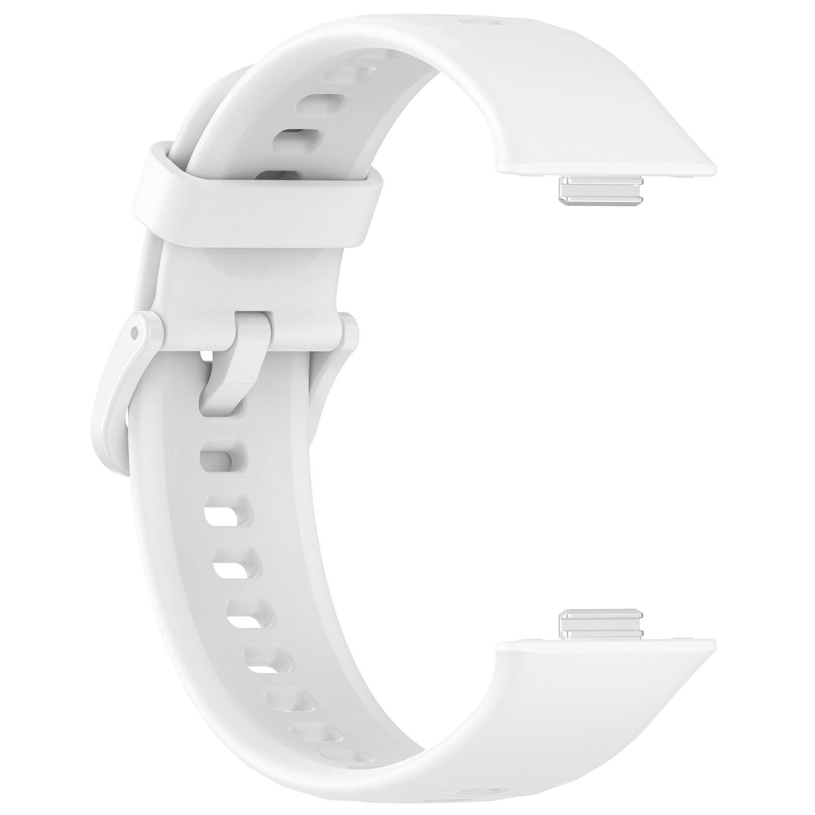 Λουράκι Huawei Watch Fit 3 / 4 / 4 Pro Silicone Solid Color - White