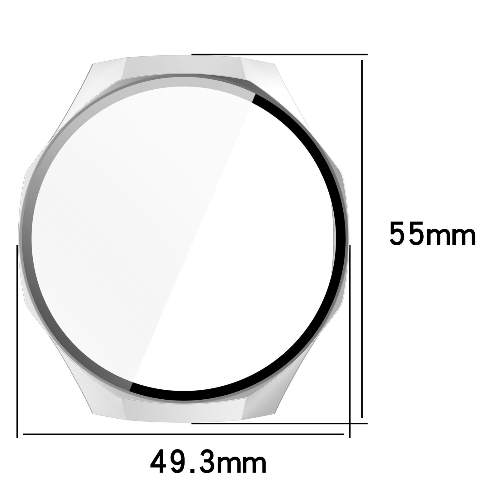 Huawei GT 5 Pro 46mm Screen Protector Θήκη με Τζαμάκι Προστασίας - Clear