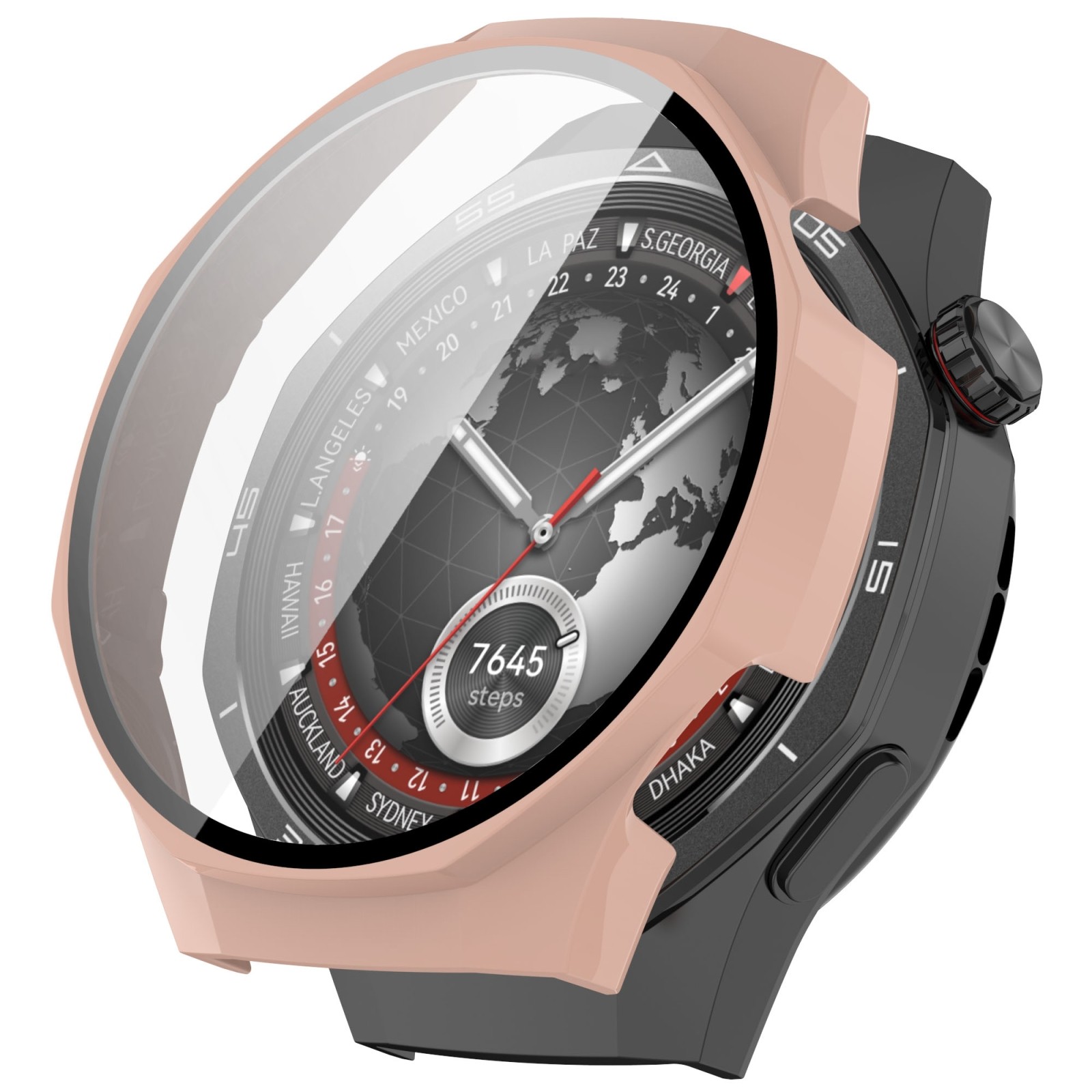 Huawei GT 5 Pro 46mm Screen Protector Θήκη με Τζαμάκι Προστασίας - Pink