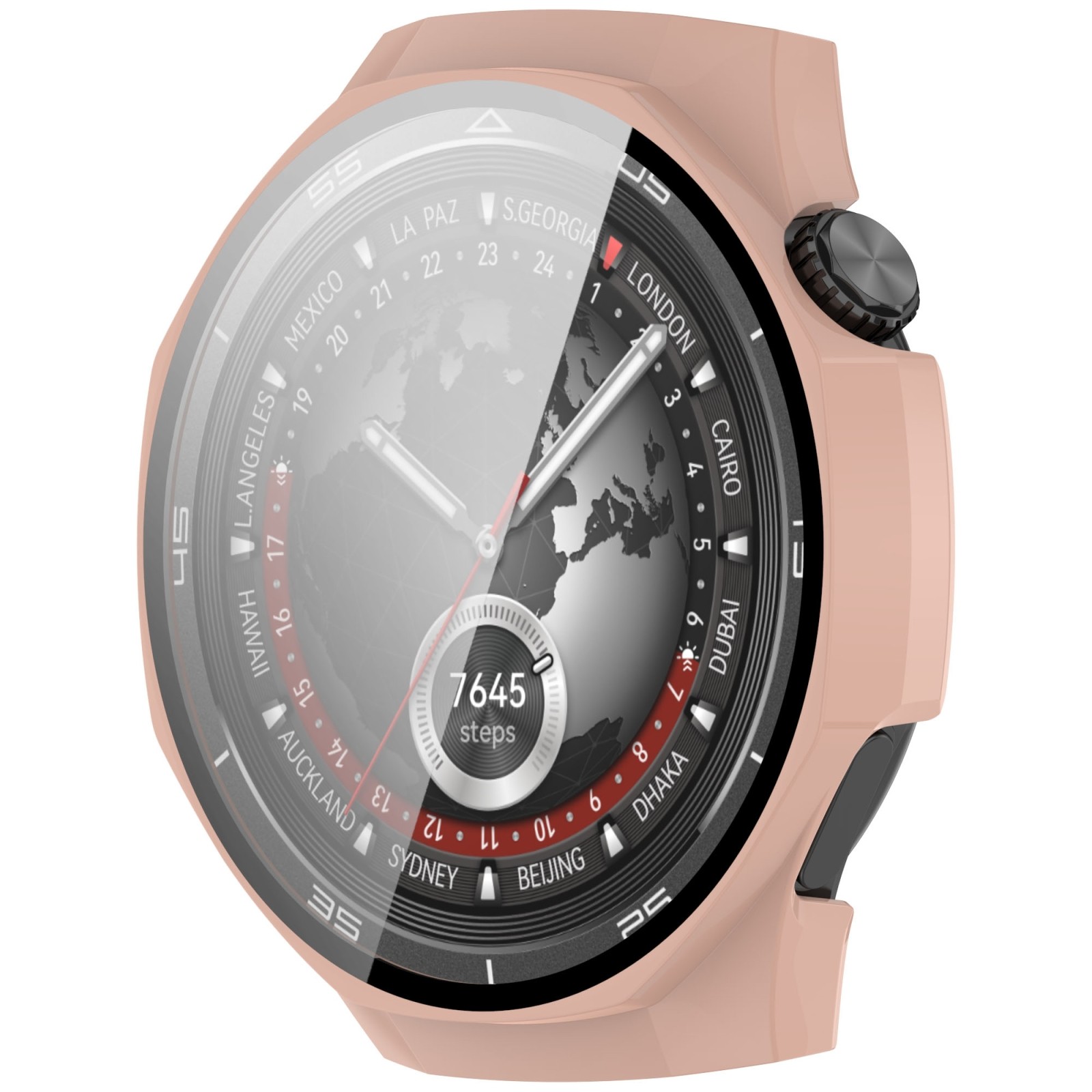 Huawei GT 5 Pro 46mm Screen Protector Θήκη με Τζαμάκι Προστασίας - Pink