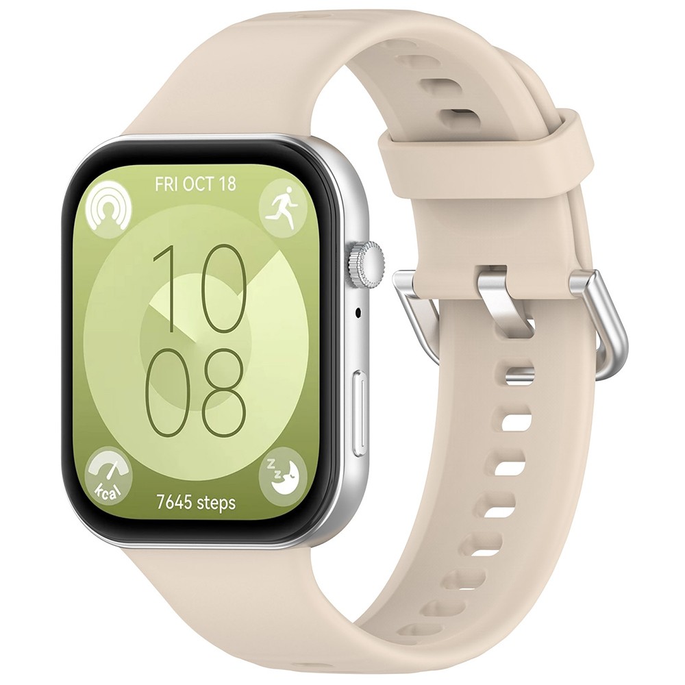 Λουράκι Huawei Watch Fit 3 / 4 / 4 Pro Silicone Solid Color - Beige