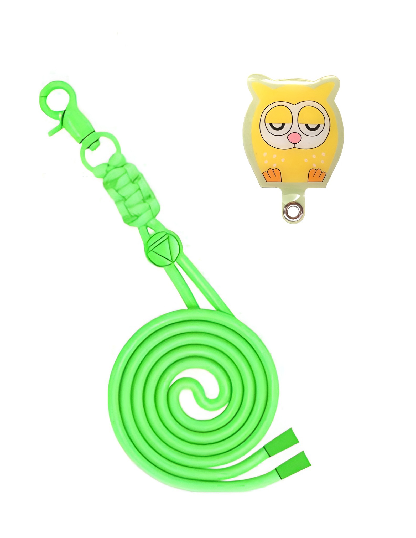 Universal Λουράκι Λαιμού για Smartphone Neck Strap With Hook And Emoji Owl Green Yellow