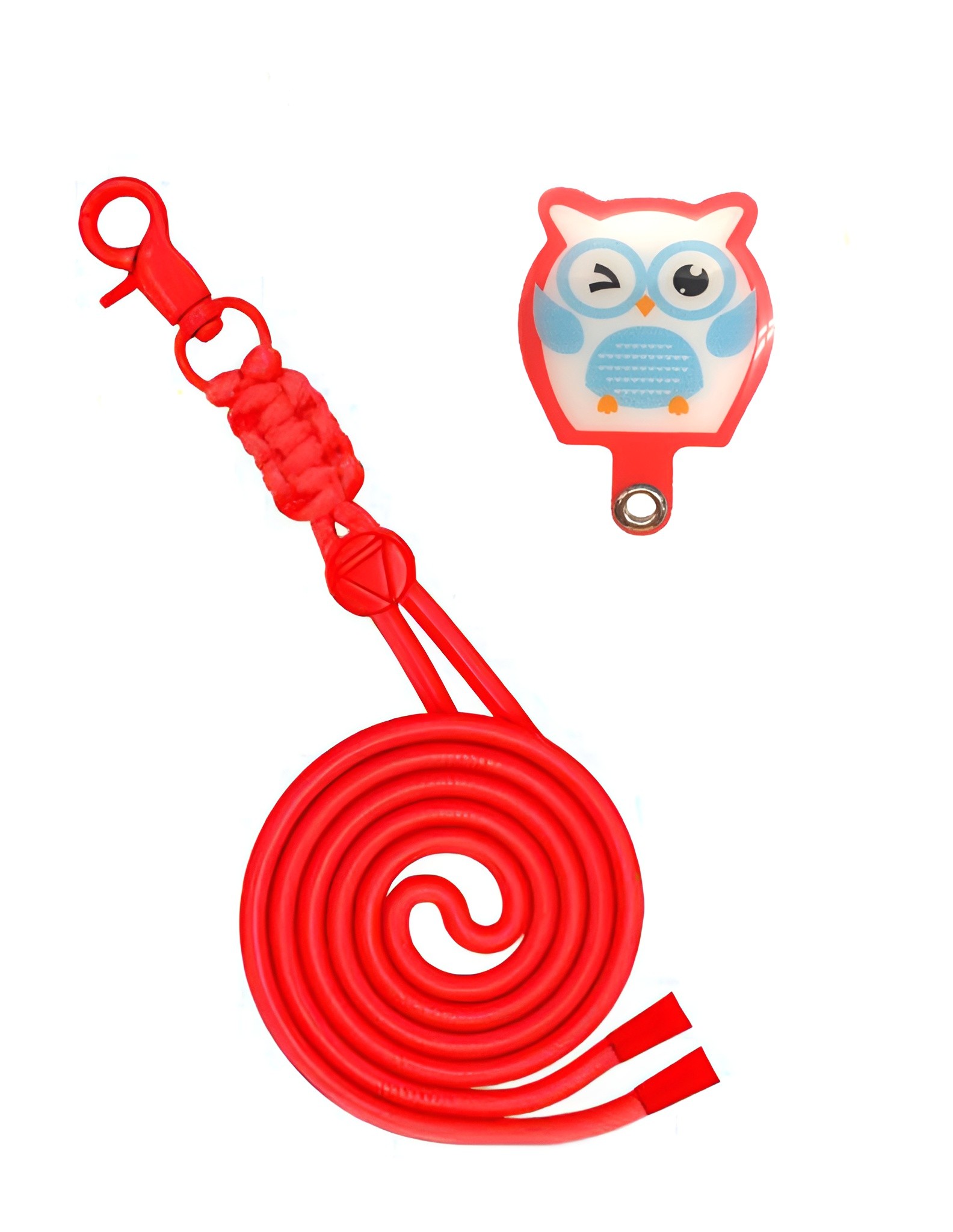 Universal Λουράκι Λαιμού για Smartphone Neck Strap With Hook And Emoji Owl Red