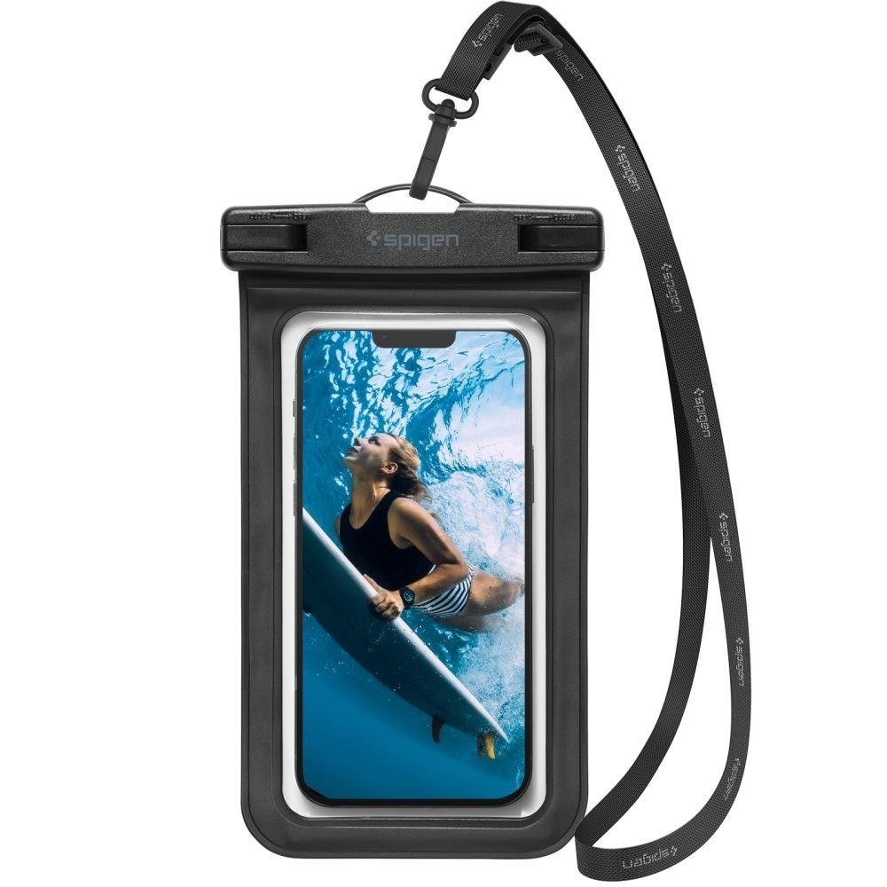 Spigen A601 Σετ με 2 Universal Αδιάβροχες Θήκες για Smartphones έως 6.9'' Black AMP04523