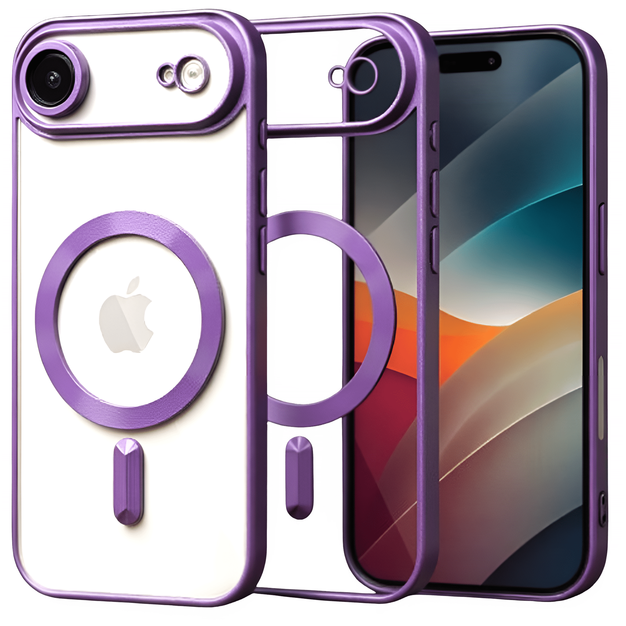 Techsuit iPhone 17 Air MagSafe Luxury Crystal Θήκη με Πλαίσιο Σιλικόνης Διάφανη - Light Purple