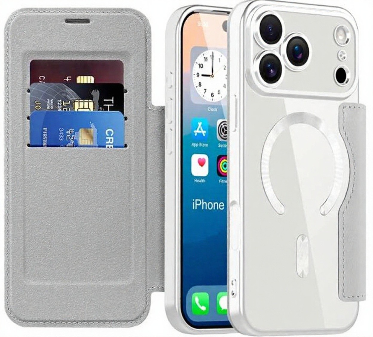Techsuit iPhone 17 Pro SmartMag Θήκη Βιβλίο - Grey