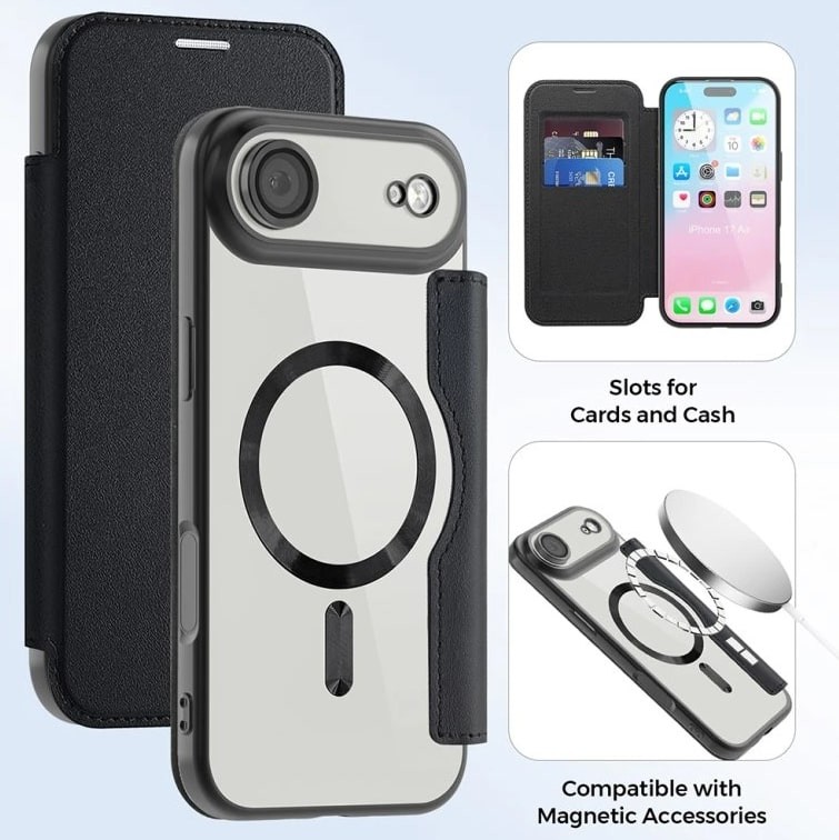 Techsuit iPhone 17 Air SmartMag Θήκη Βιβλίο - Black