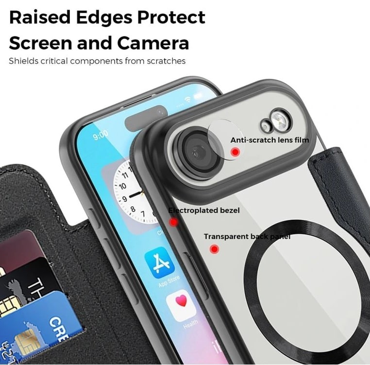 Techsuit iPhone 17 Air SmartMag Θήκη Βιβλίο - Black