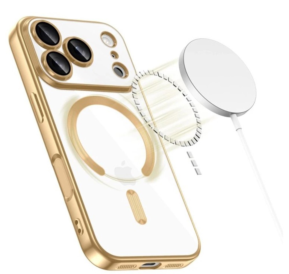 Techsuit iPhone 17 Pro MagSafe Luxury Crystal Θήκη με Πλαίσιο Σιλικόνης Διάφανη - Light Green