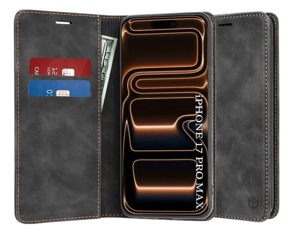 Techsuit iPhone 17 Pro Max Confy Cover Θήκη Βιβλίο - Black