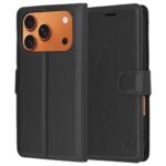 Techsuit iPhone 17 Pro Max Leather Folio Θήκη Βιβλίο - Black