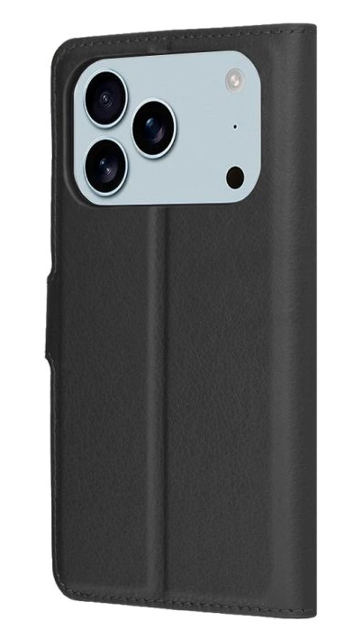 Techsuit iPhone 17 Pro Max Leather Folio Θήκη Βιβλίο - Black