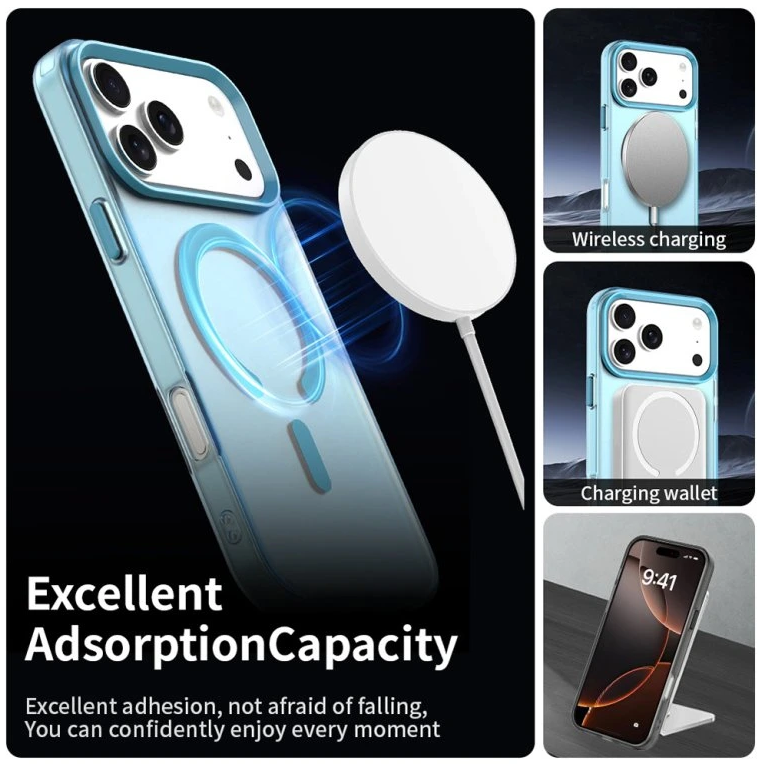 Techsuit iPhone 17 Pro Max CandyCase MagSafe Θήκη με Πλαίσιο Σιλικόνης - Black