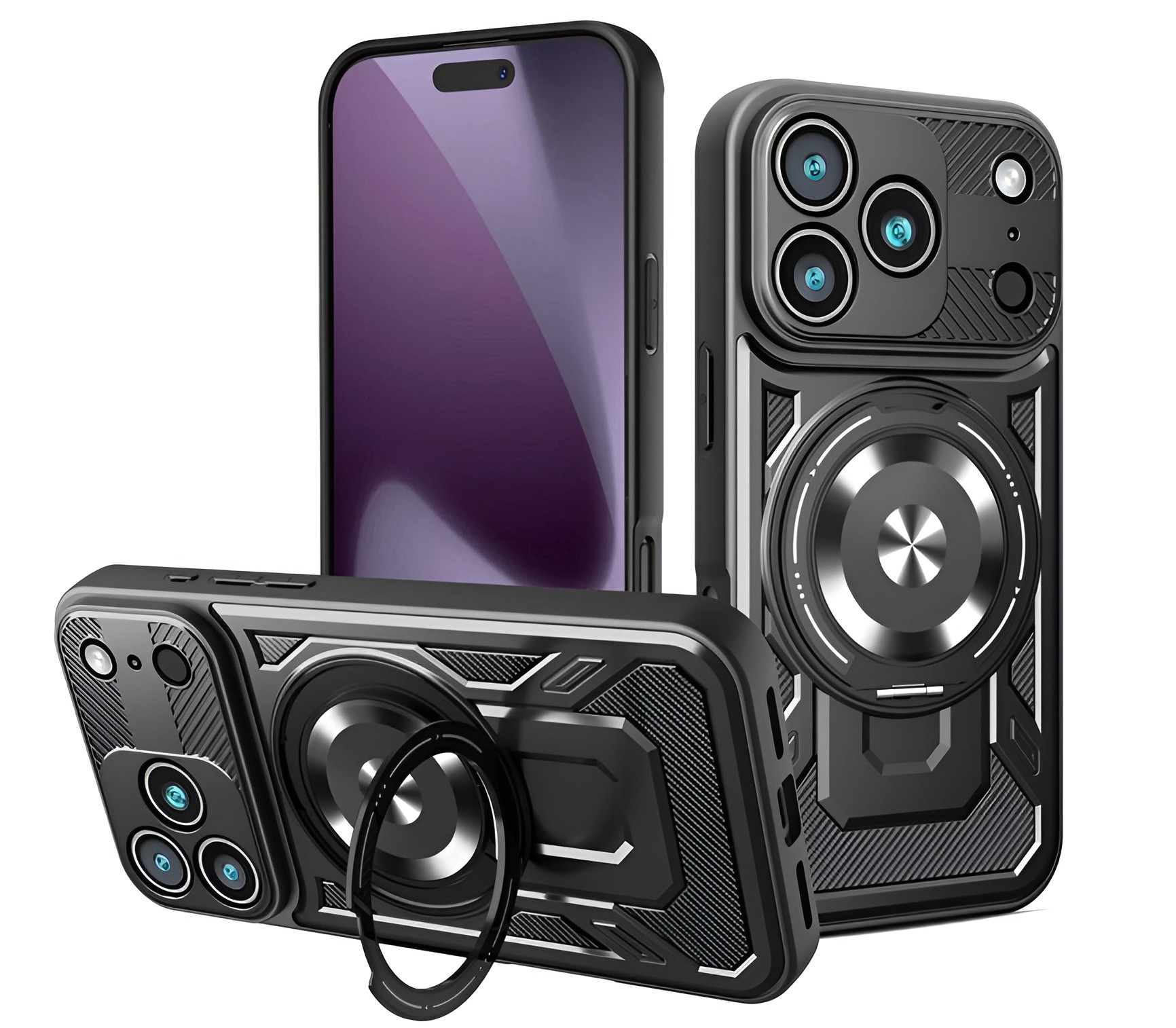 Techsuit iPhone 17 Pro MagSafe Rugged Cam Θήκη Σκληρή - Black