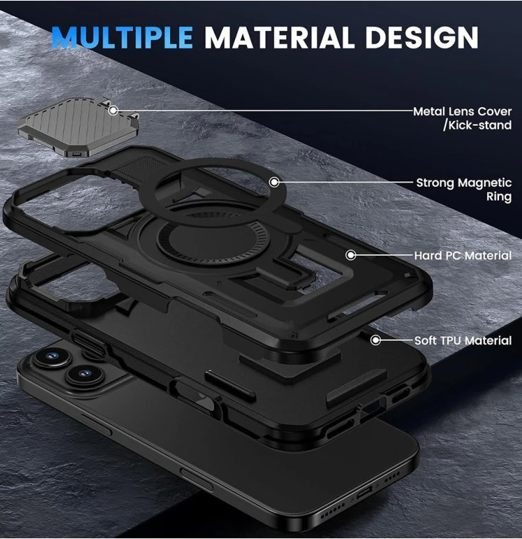Techsuit iPhone 17 Pro Max MagSafe CamVault Θήκη Σκληρή - Black