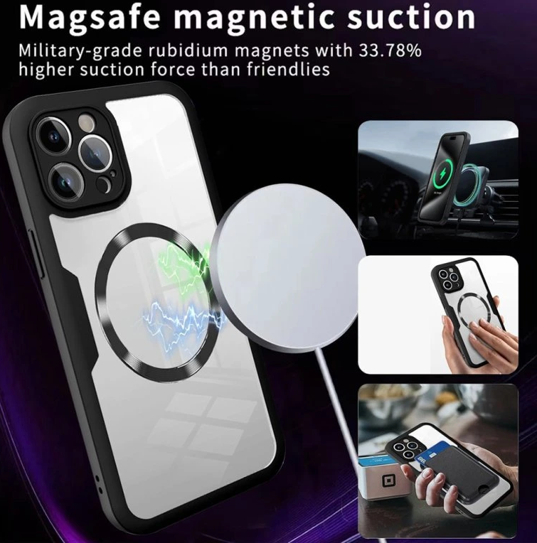 Techsuit iPhone 17 MagSafe Colorverse 360 Θήκη Σκληρή Διάφανη - Black