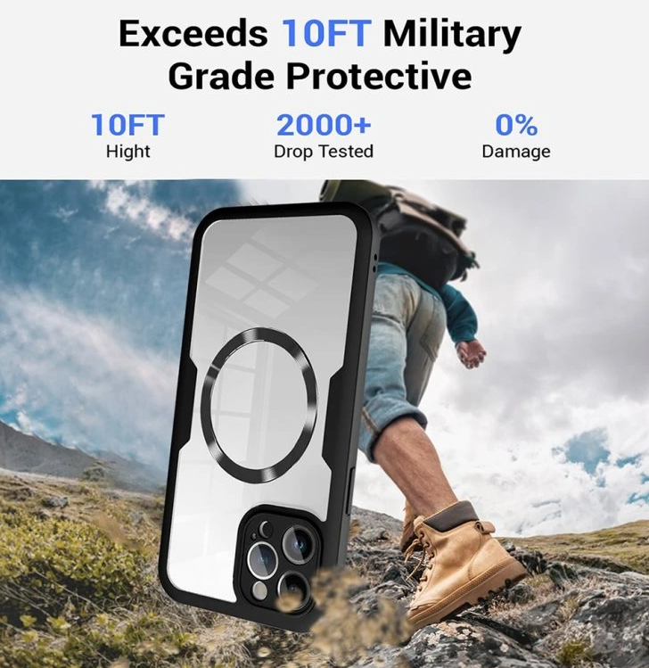 Techsuit iPhone 17 MagSafe Colorverse 360 Θήκη Σκληρή Διάφανη - Black