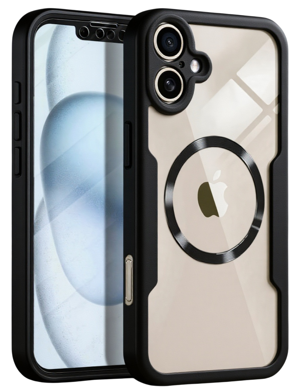 Techsuit iPhone 17 MagSafe Colorverse 360 Θήκη Σκληρή Διάφανη - Black