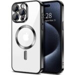 Techsuit iPhone 17 Pro Max MagSafe Luxury Crystal Θήκη με Πλαίσιο Σιλικόνης Διάφανη - Black
