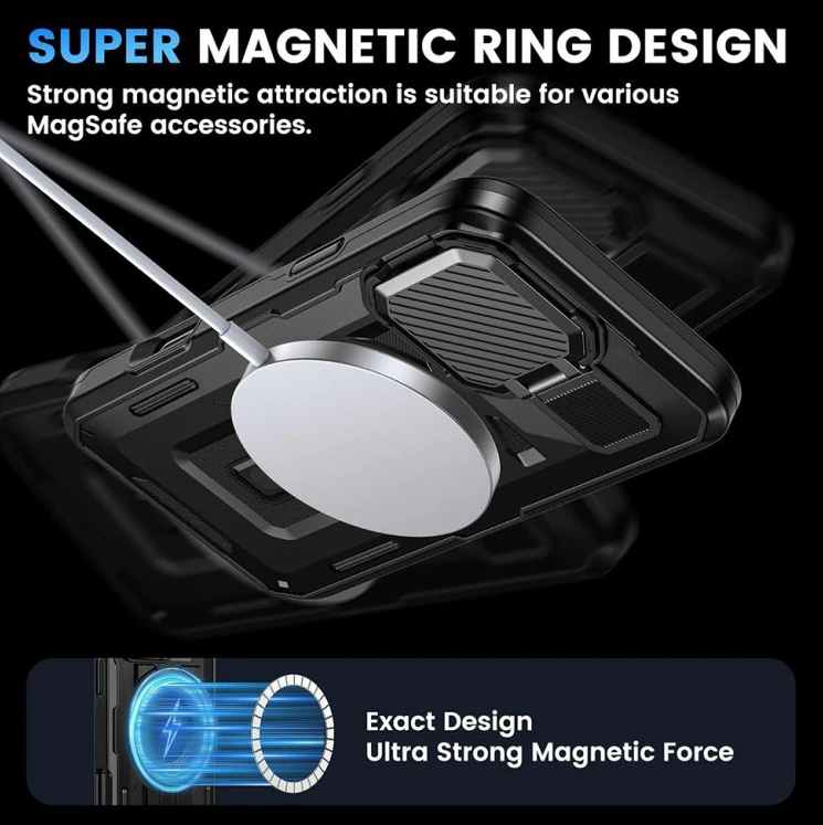 Techsuit iPhone 17 Pro MagSafe CamVault Θήκη Σκληρή - Black