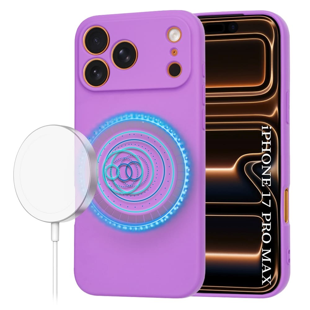 Techsuit iPhone 17 Pro Max MagSafe Softflex Θήκη Σιλικόνης - Purple