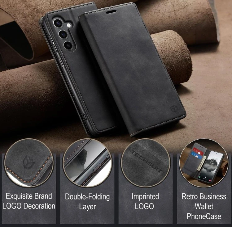 Techsuit iPhone 17 Confy Cover Θήκη Βιβλίο - Black