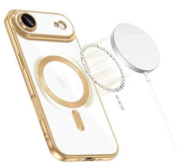 Techsuit iPhone 17 Air MagSafe Luxury Crystal Θήκη με Πλαίσιο Σιλικόνης Διάφανη - Silver