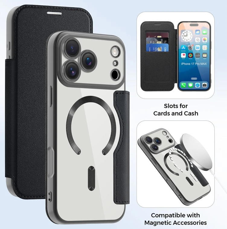 Techsuit iPhone 17 Pro SmartMag Θήκη Βιβλίο - Pink