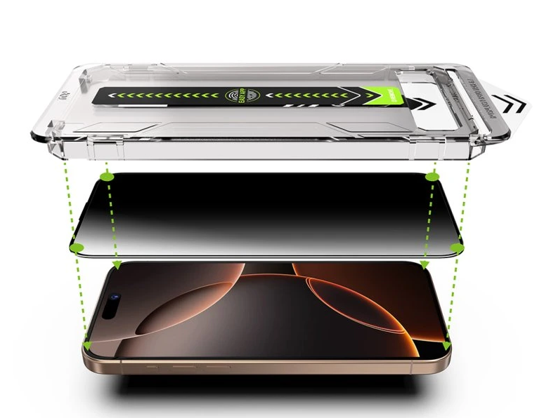 iPhone 17 Air Προστασία Οθόνης Φιμέ Techsuit TitanGlass Privacy Full Glue Tempered Glass