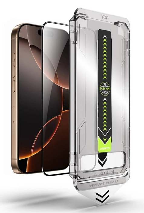 iPhone 16 Pro / 17 Προστασία Οθόνης με Μαύρο Περίγραμμα Techsuit TitanGlass Full Face Tempered Glass