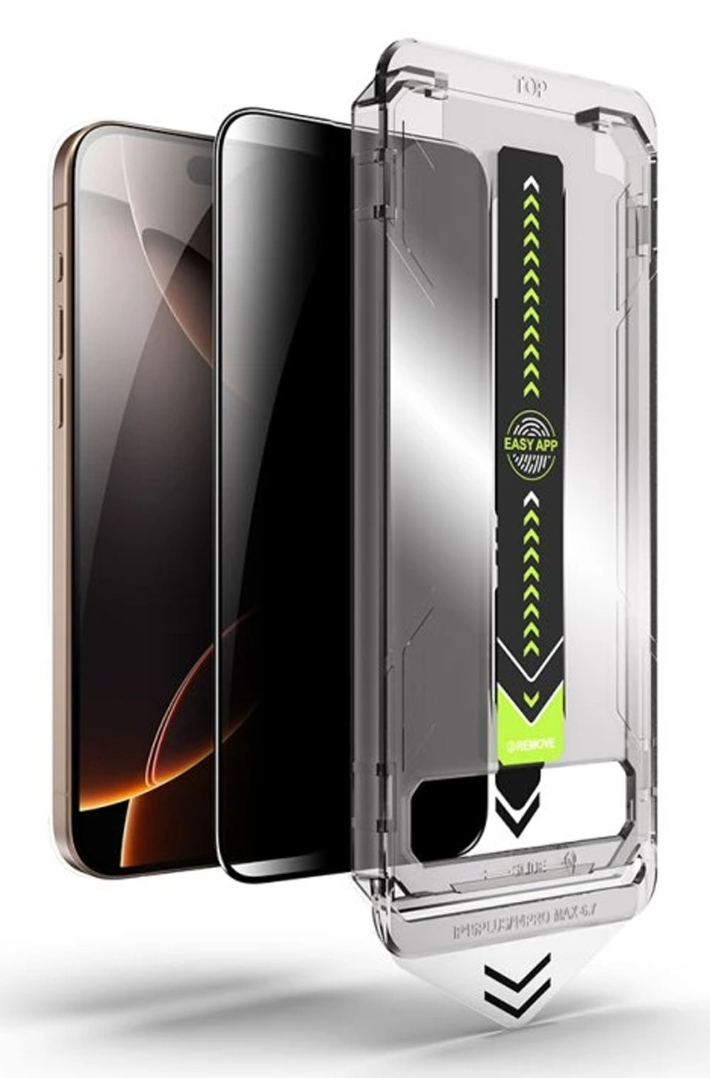 iPhone 16 Pro / 17 Προστασία Οθόνης Techsuit TitanGlass Privacy Full Face Tempered Glass