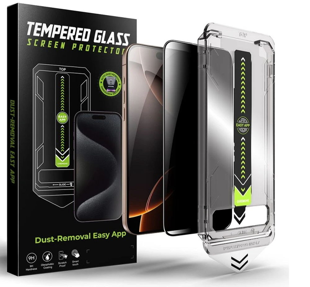 iPhone 17 Pro Προστασία Οθόνης Techsuit TitanGlass Privacy Full Face Tempered Glass