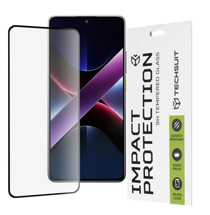 iPhone 17 Προστασία Οθόνης με Μαύρο Περίγραμμα Techsuit 111D Full Glue Tempered Glass