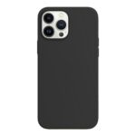 iPhone 15 Pro Max Θήκη Σιλικόνης Μαύρο Soft Touch Silicone Rubber Soft Black