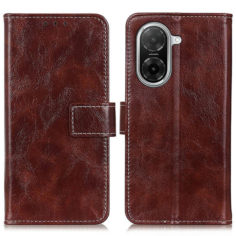 Tel1 Xiaomi Redmi A5 4G Retro Crazy Horse Θήκη Βιβλίο - Brown