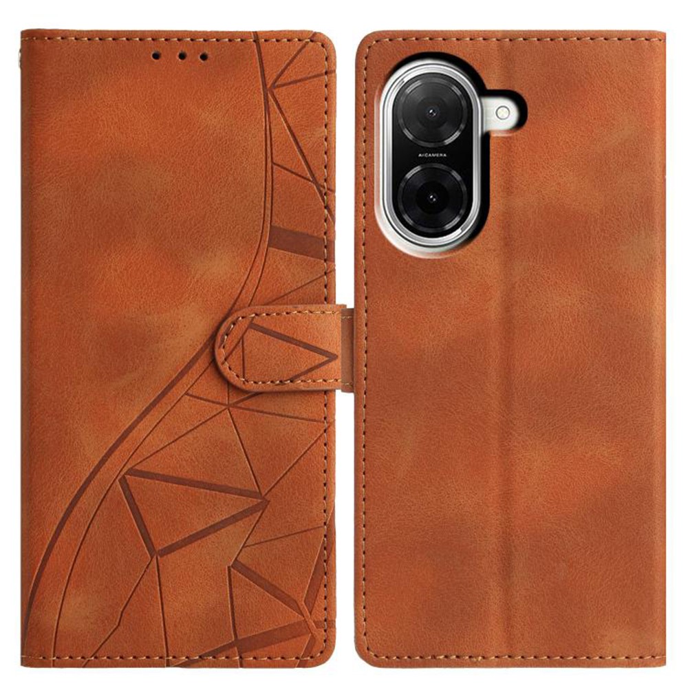 Tel1 Xiaomi Redmi A5 4G Lace Triangles Embossed Θήκη Βιβλίο - Brown