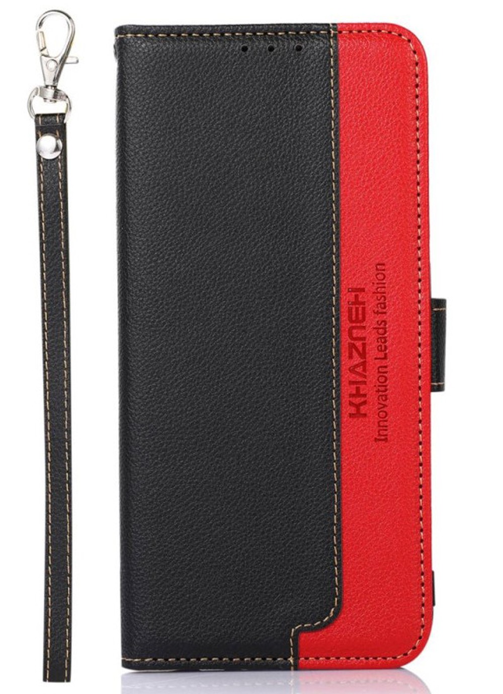KHAZNEH Xiaomi Redmi A5 4G RFID Litchi Θήκη Βιβλίο - Black Red