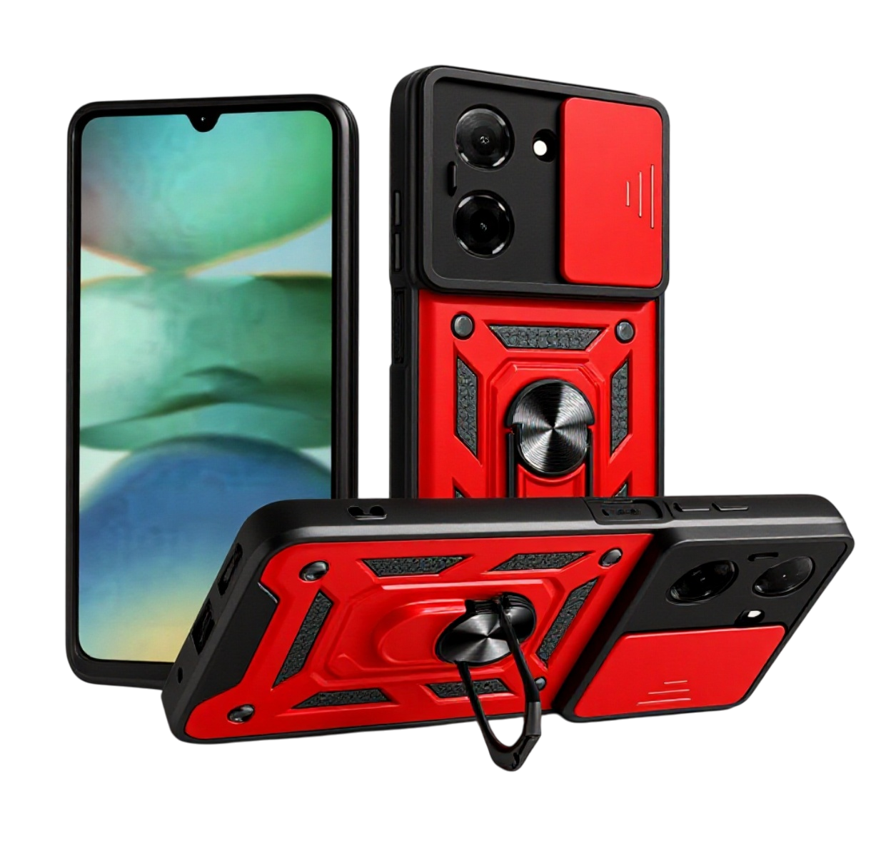Forcell Xiaomi Redmi A5 4G Sliding Camera Holder Θήκη Σκληρή - Red