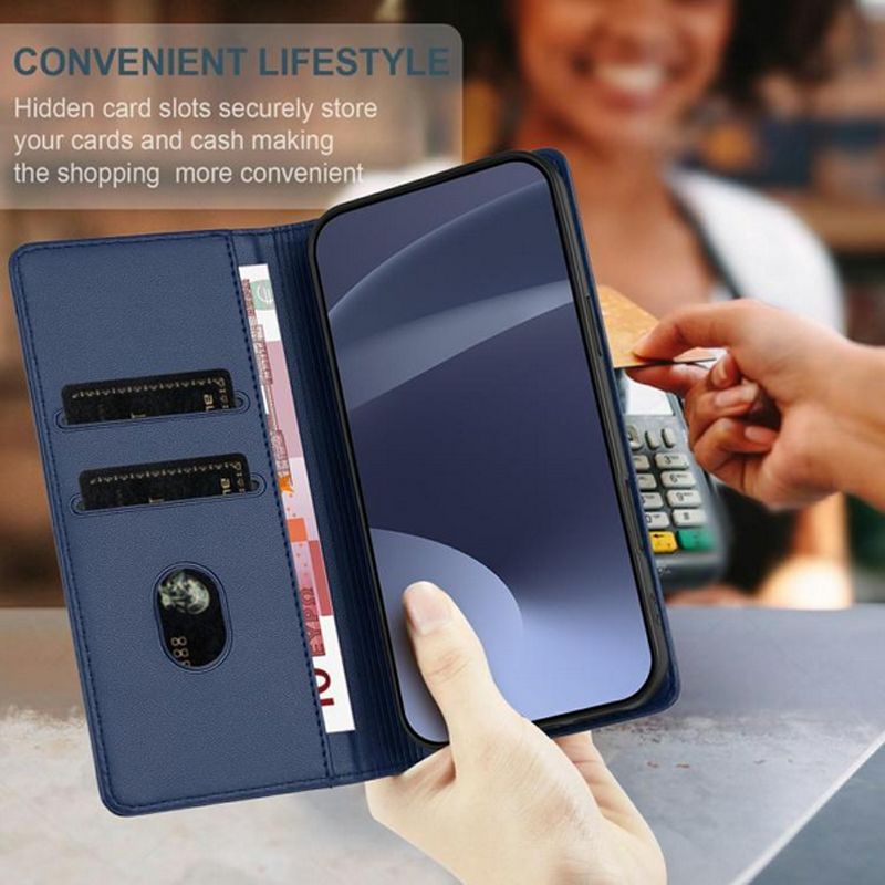 Τel1 Xiaomi Redmi A5 4G Embossed Multi-functional Wallet Θήκη Βιβλίο - Dark Blue