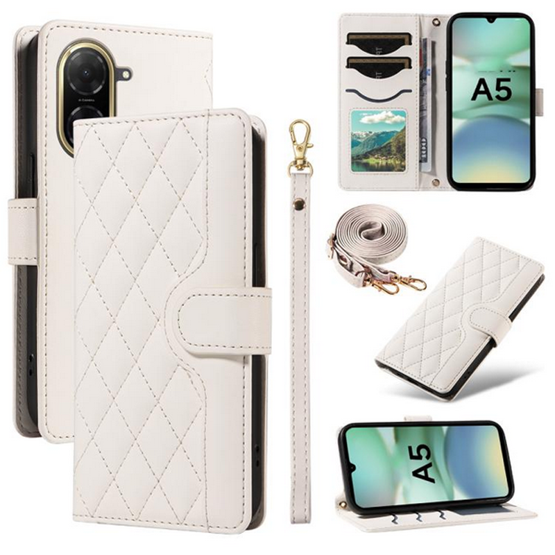 Τel1 Xiaomi Redmi A5 4G Diamond Grid Θήκη Βιβλίο - White