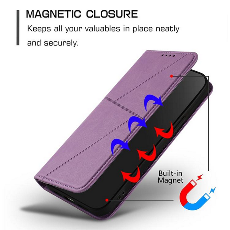 Τel1 Xiaomi Redmi A5 4G Strong Magnetic Frosted Flip Θήκη Βιβλίο - Purple