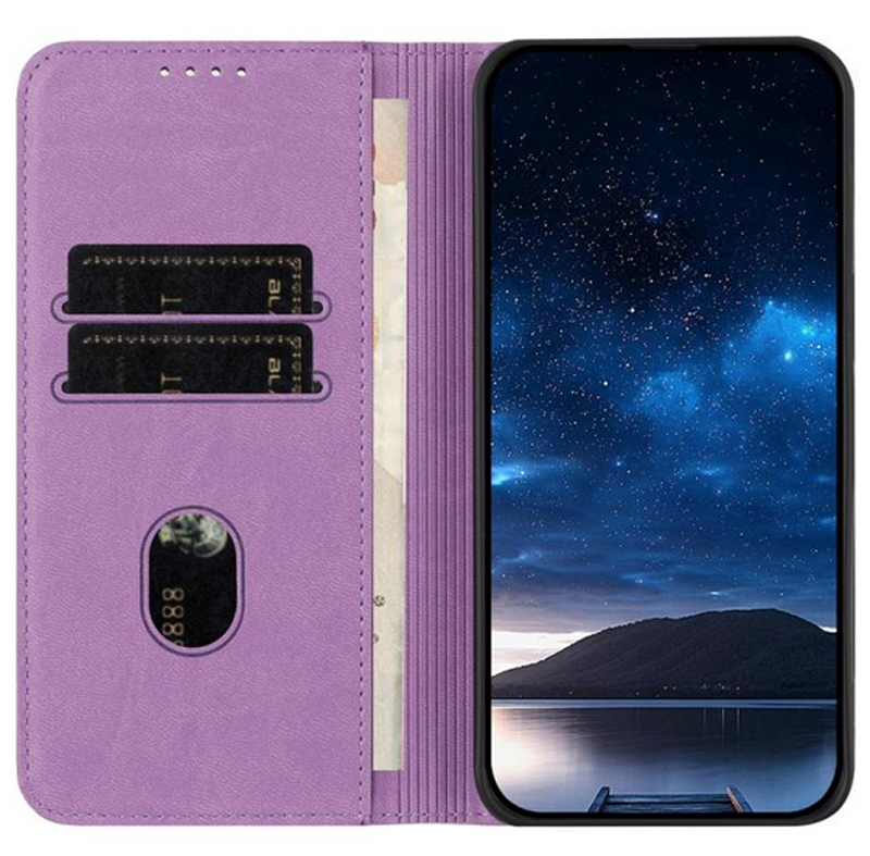 Τel1 Xiaomi Redmi A5 4G Strong Magnetic Frosted Flip Θήκη Βιβλίο - Purple
