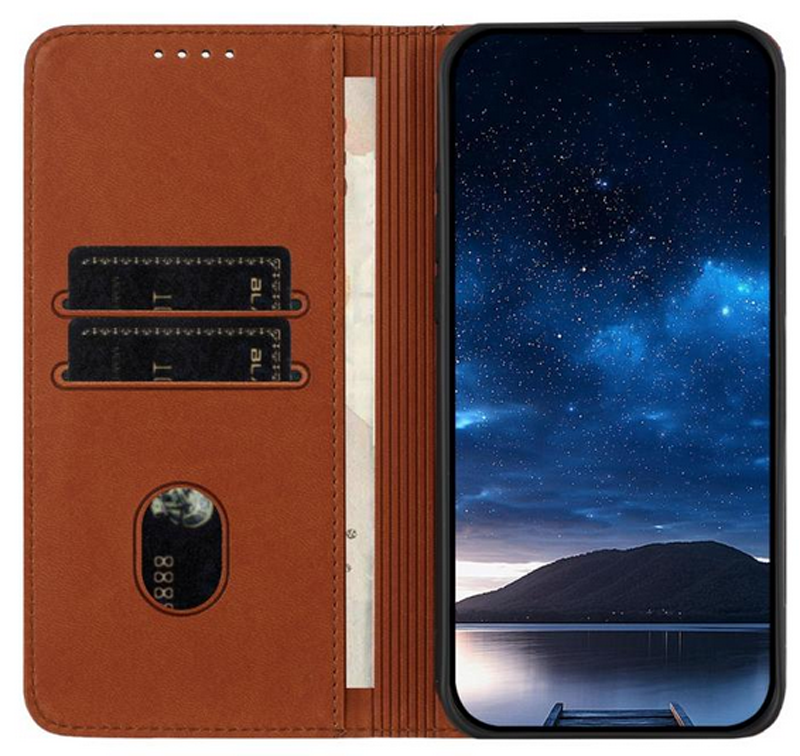 Τel1 Xiaomi Redmi A5 4G Strong Magnetic Frosted Flip Θήκη Βιβλίο - Brown