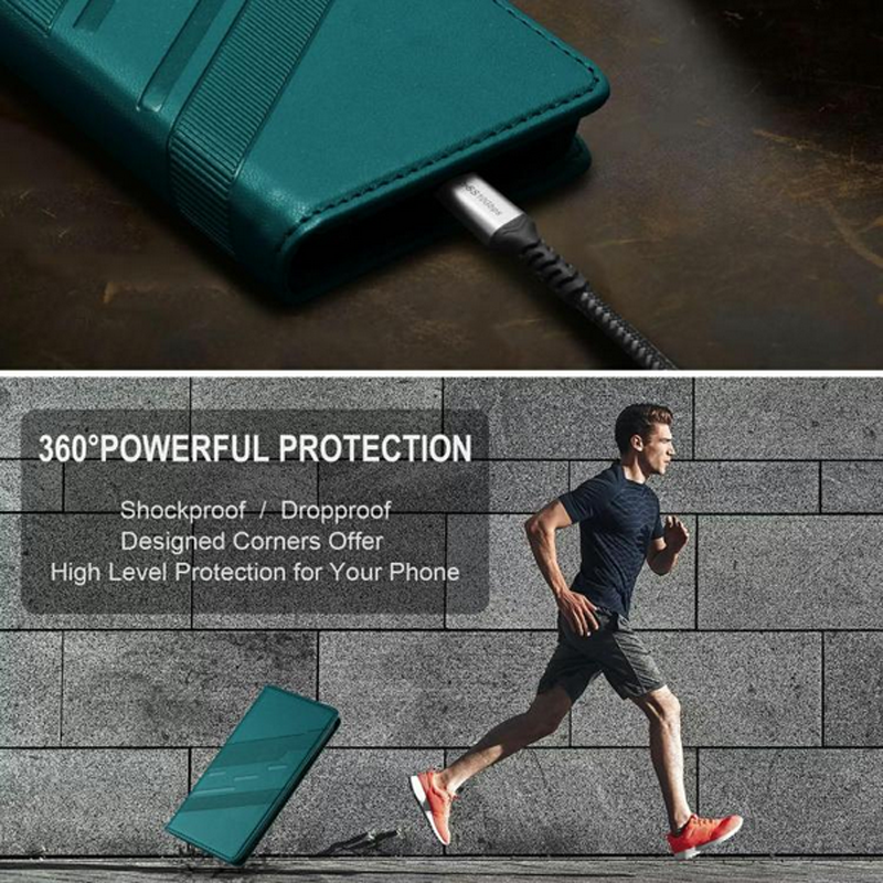 Τel1 Xiaomi Redmi A5 4G Embossed Multi-functional Wallet Θήκη Βιβλίο - Dark Green