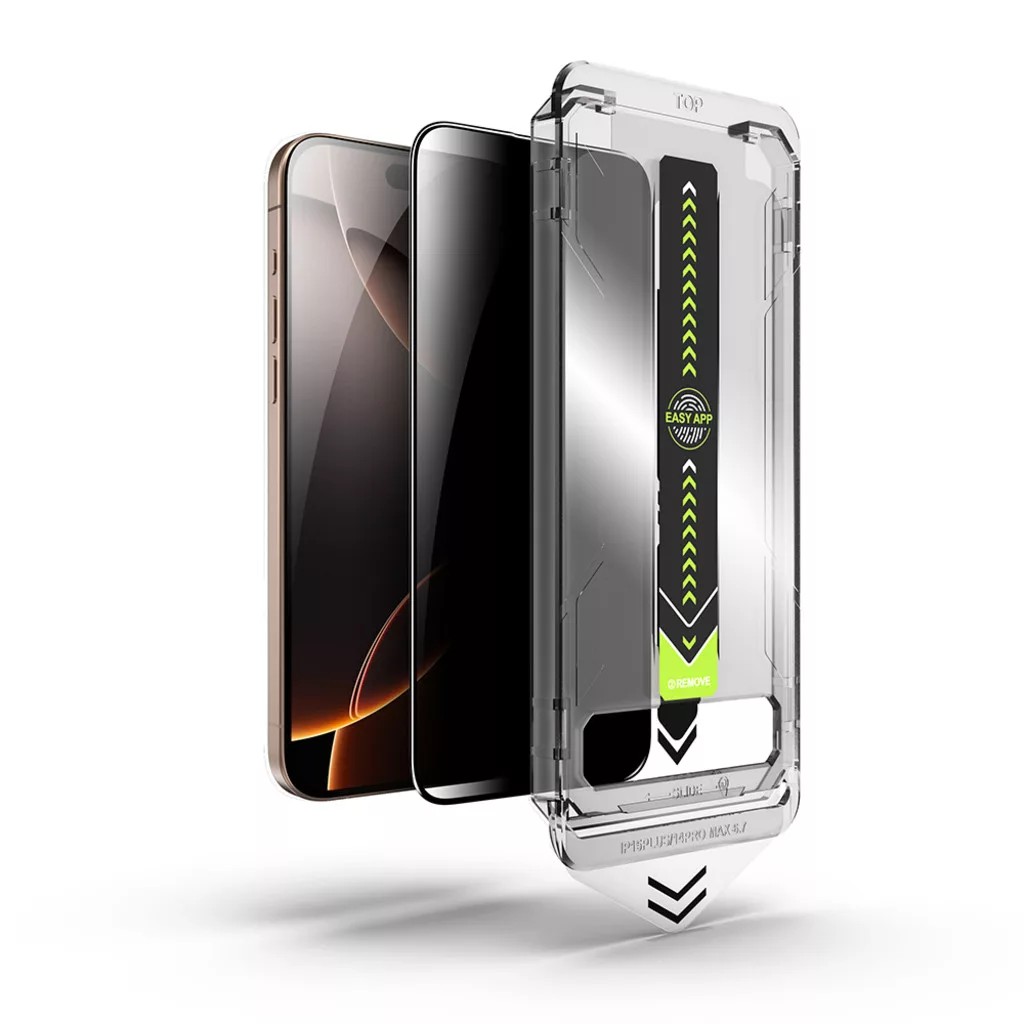 iPhone 17 Pro Max Προστασία Οθόνης Techsuit TitanGlass Privacy Full Face Tempered Glass