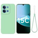 Forcell Xiaomi Redmi 15C 4G / Poco C85 Solid Colour Liquid Θήκη Σιλικόνης - Light Green