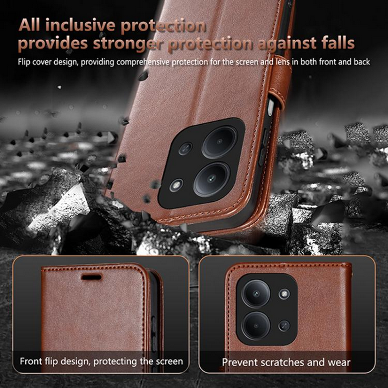 AZNS Xiaomi Redmi 15C 4G / Poco C85 Sheepskin Texture Θήκη Βιβλίο - Black